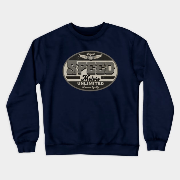 Speed Motor Oil BW Crewneck Sweatshirt by CTShirts